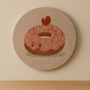 Vilten wandcirkel donut