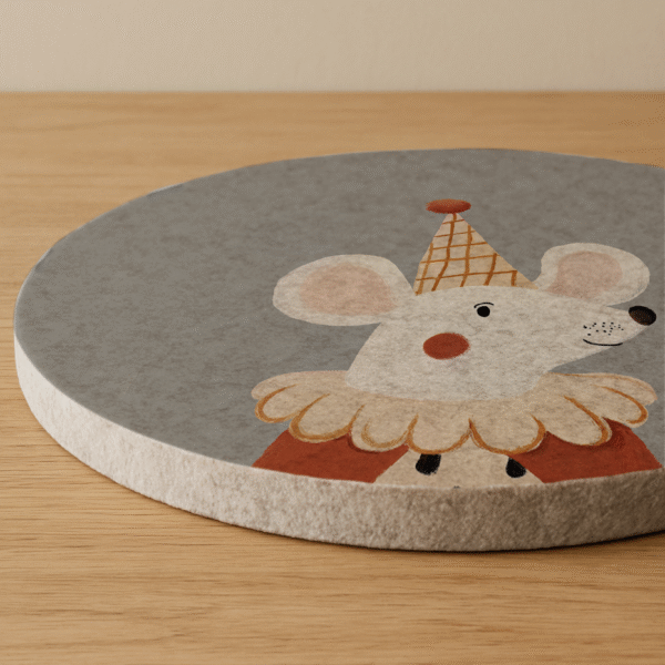 Vilten wandcirkel muis - Afbeelding 3