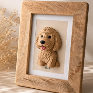 3D portretje hond